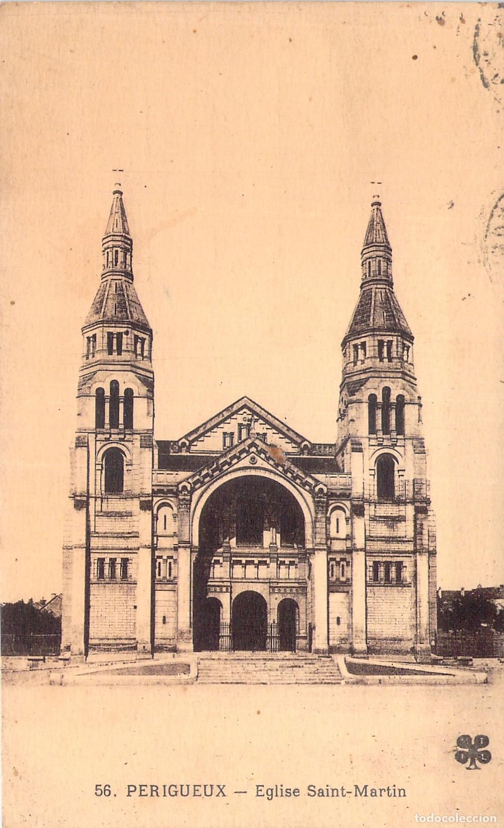 Postales: Postal de la Iglesia de Saint-Martin en P&eacute;rigueux, Francia