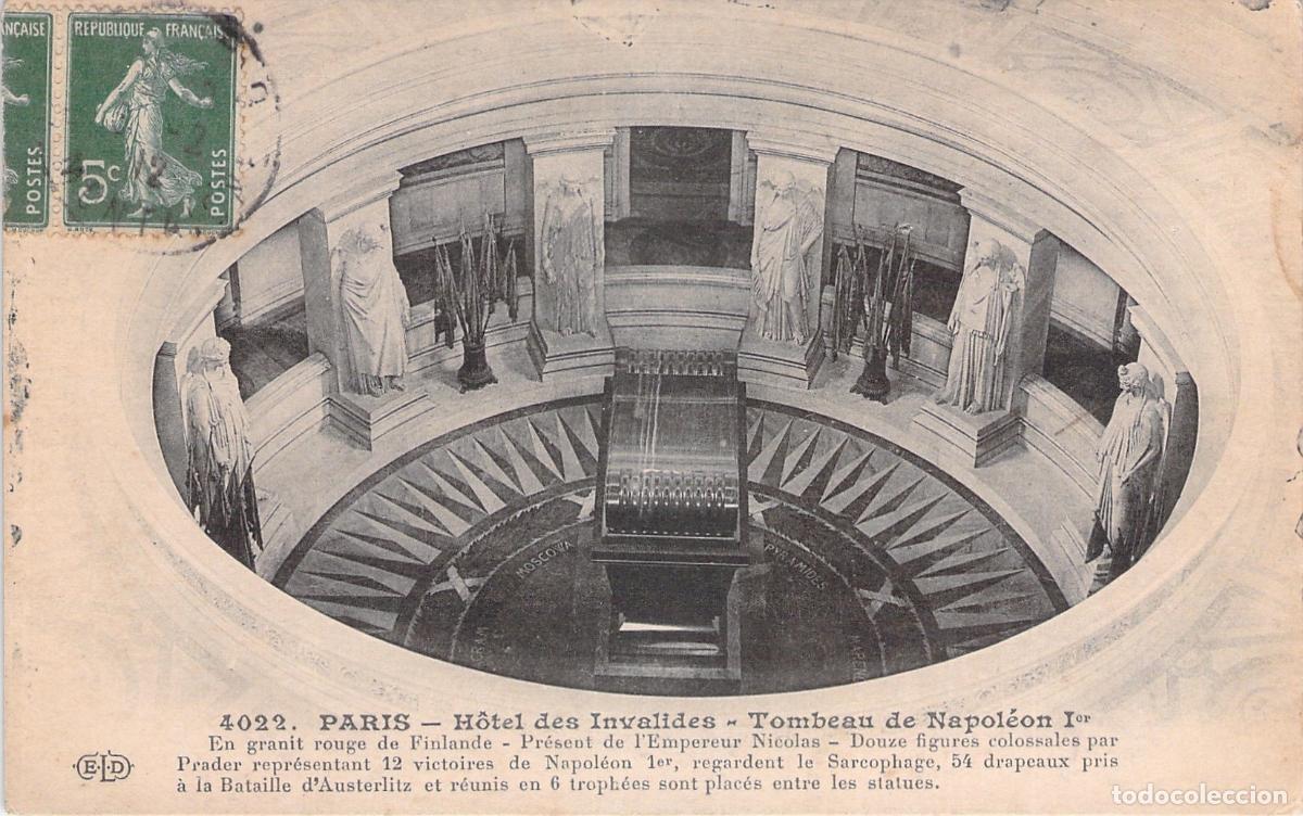 Postales: Postal de la Tumba de Napole&oacute;n I en el H&ocirc;tel des Invalides Par&iacute;s