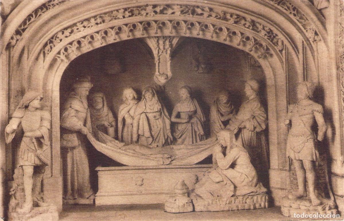 Postales: Postal de la Escultura El Santo Entierro de Cristo, Abad&iacute;a de Solesmes