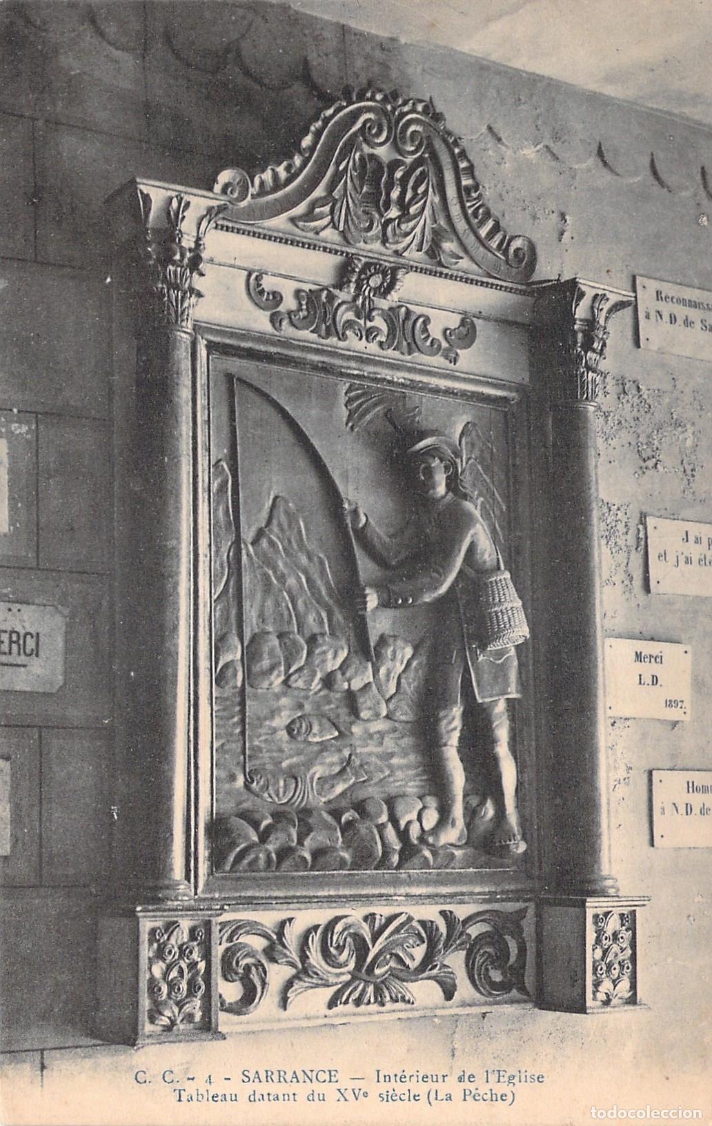 Postales: Postal de Sarrance, Interior de la Iglesia, Relieve de La Pesca