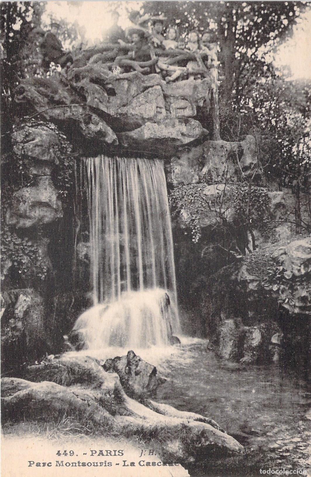 Postales: Postal de Par&iacute;s - La Cascada del Parque Montsouris