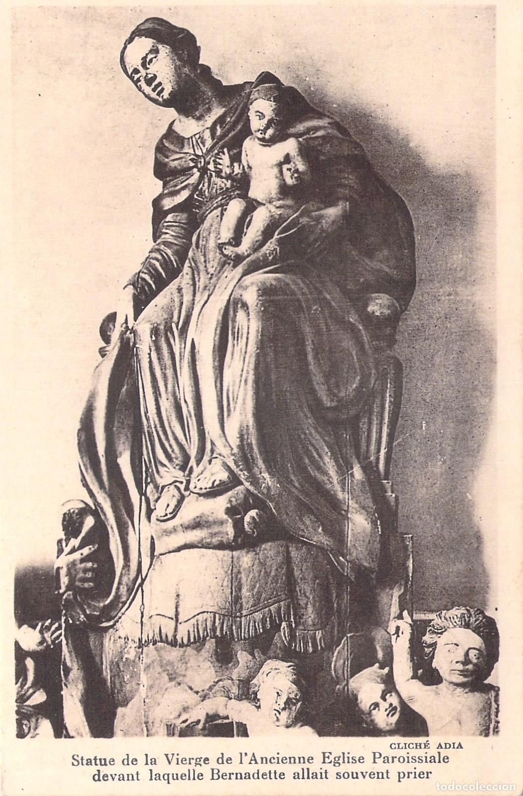 Postales: Postal Estatua de la Virgen de la Antigua Iglesia de Lourdes