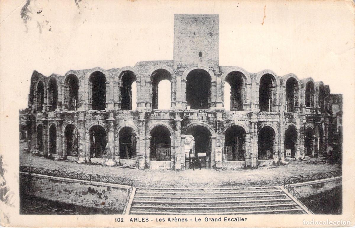 Postales: Postal de las Arenas de Arl&eacute;s, Francia - Gran Escalera