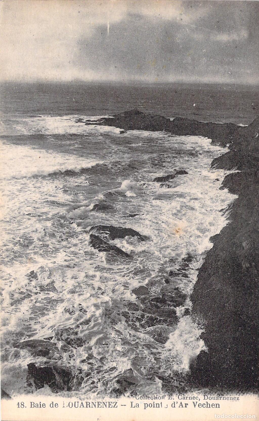 Postales: Postal de la Bah&iacute;a de Douarnenez, La Pointe d'Ar Vechen, Francia
