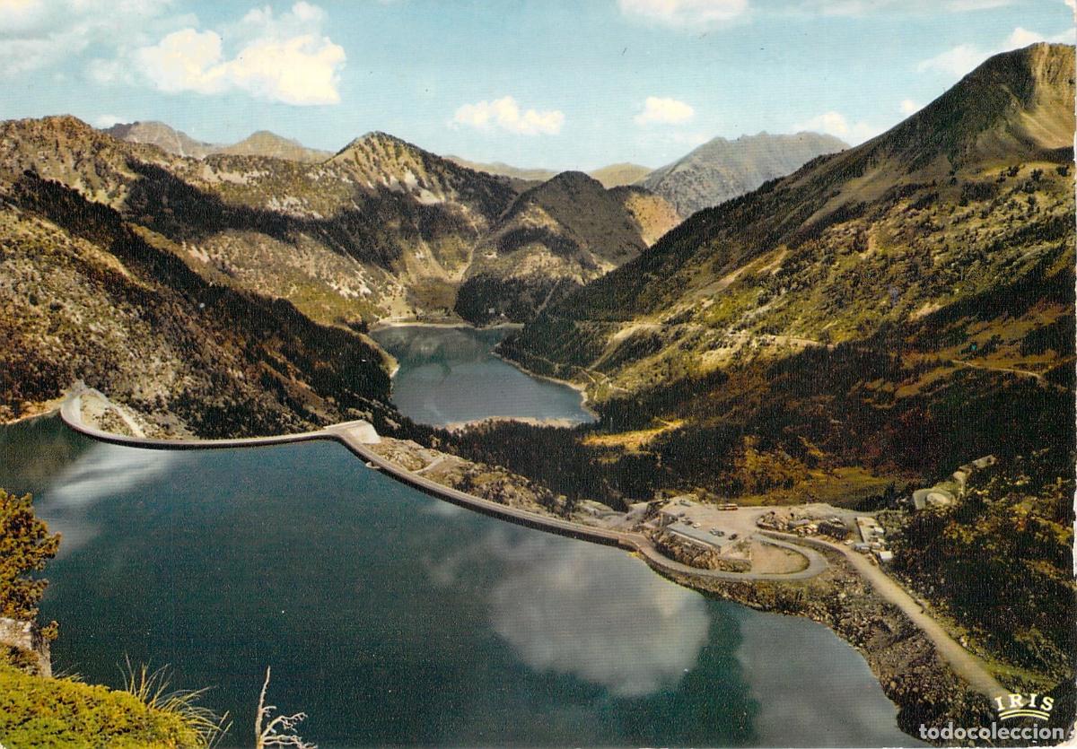 Postales: Postal de los Lagos de Cap de Long y Or&eacute;don en los Pirineos