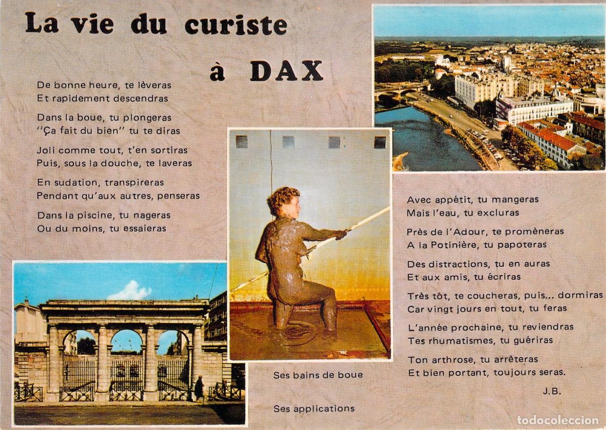 Postales: Postal Tur&iacute;stica La Vie du Curiste &agrave; Dax Balneario de Lodo Francia