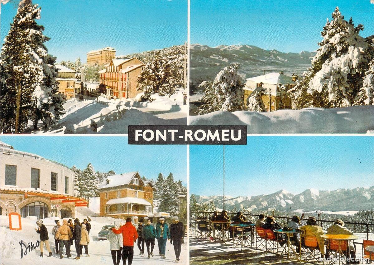 Postales: Postal Multivista de Font-Romeu Pirineos Orientales de Invierno
