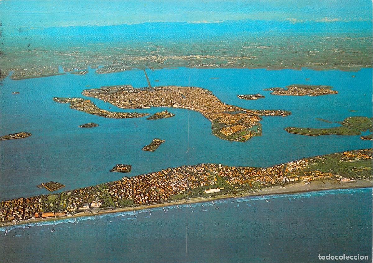 Postales: Postal de Vista A&eacute;rea de Venecia y su Laguna