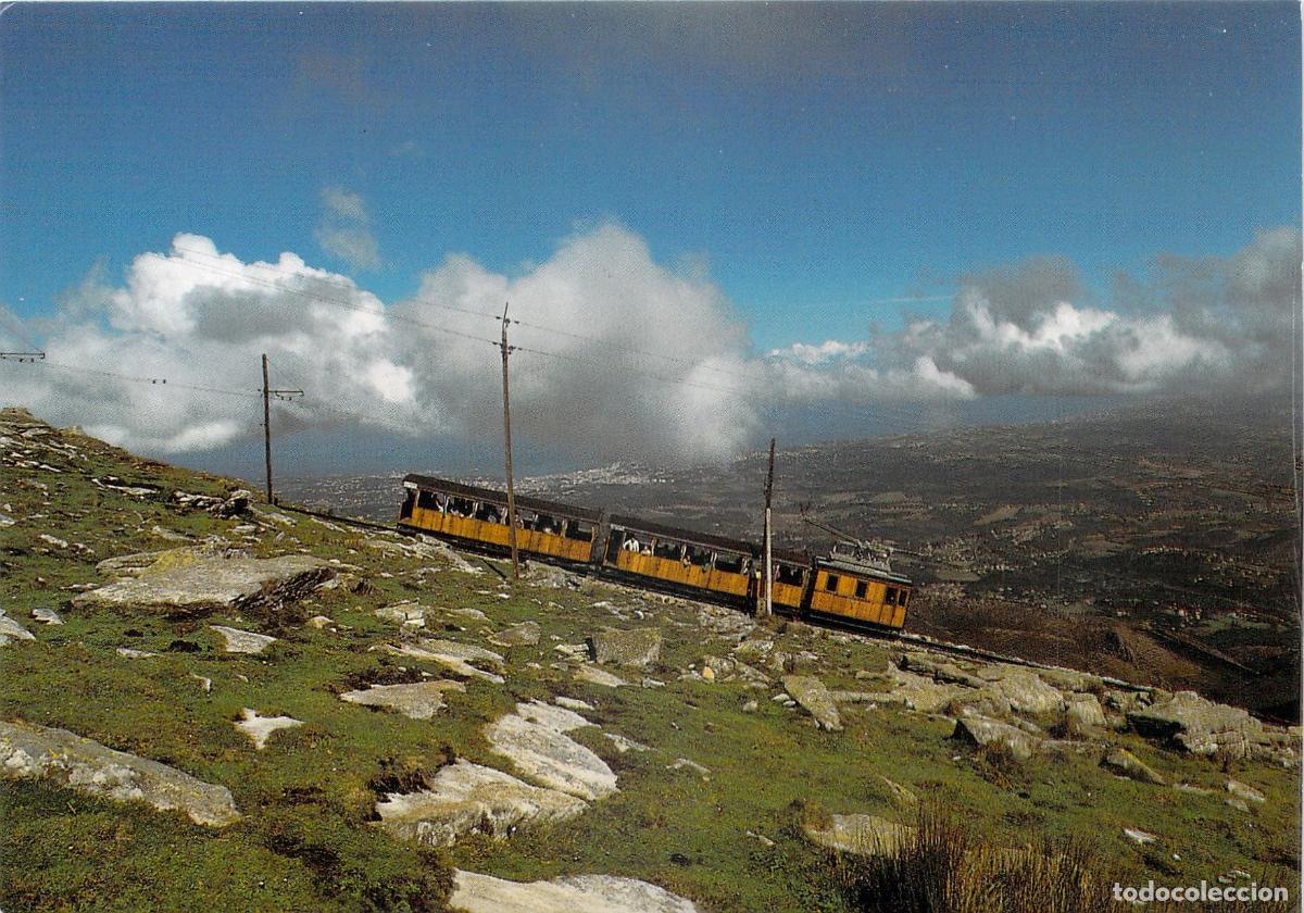 Postales: Postal del Funicular de Larr&uacute;n con San Juan de Luz al fondo