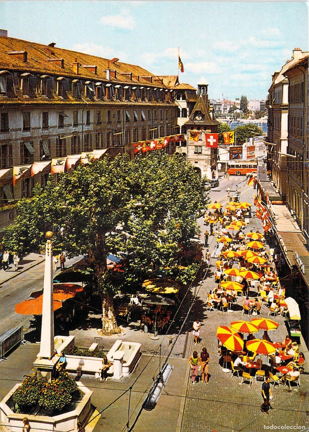 Postales: Postal de la Place du Molard en Ginebra Suiza