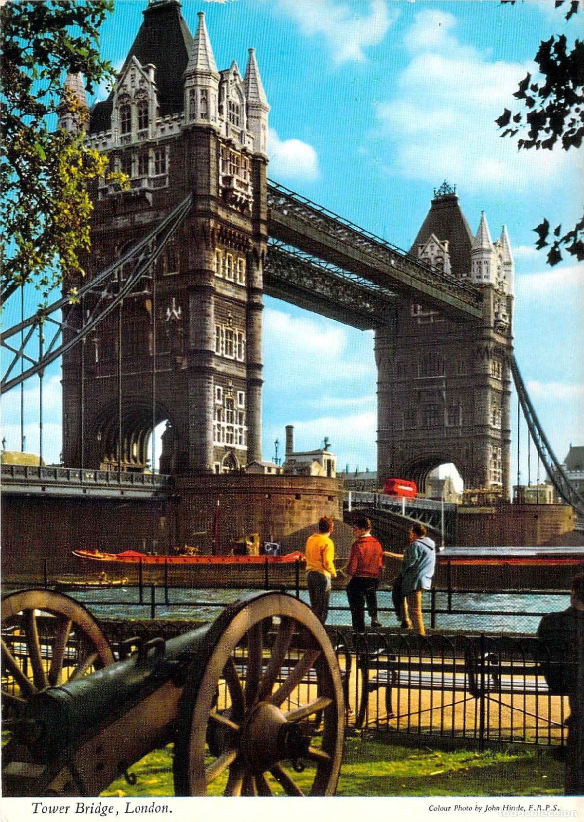 Postcards: Postal de Londres: Vista del Puente de la Torre y Ca&ntilde;&oacute;n