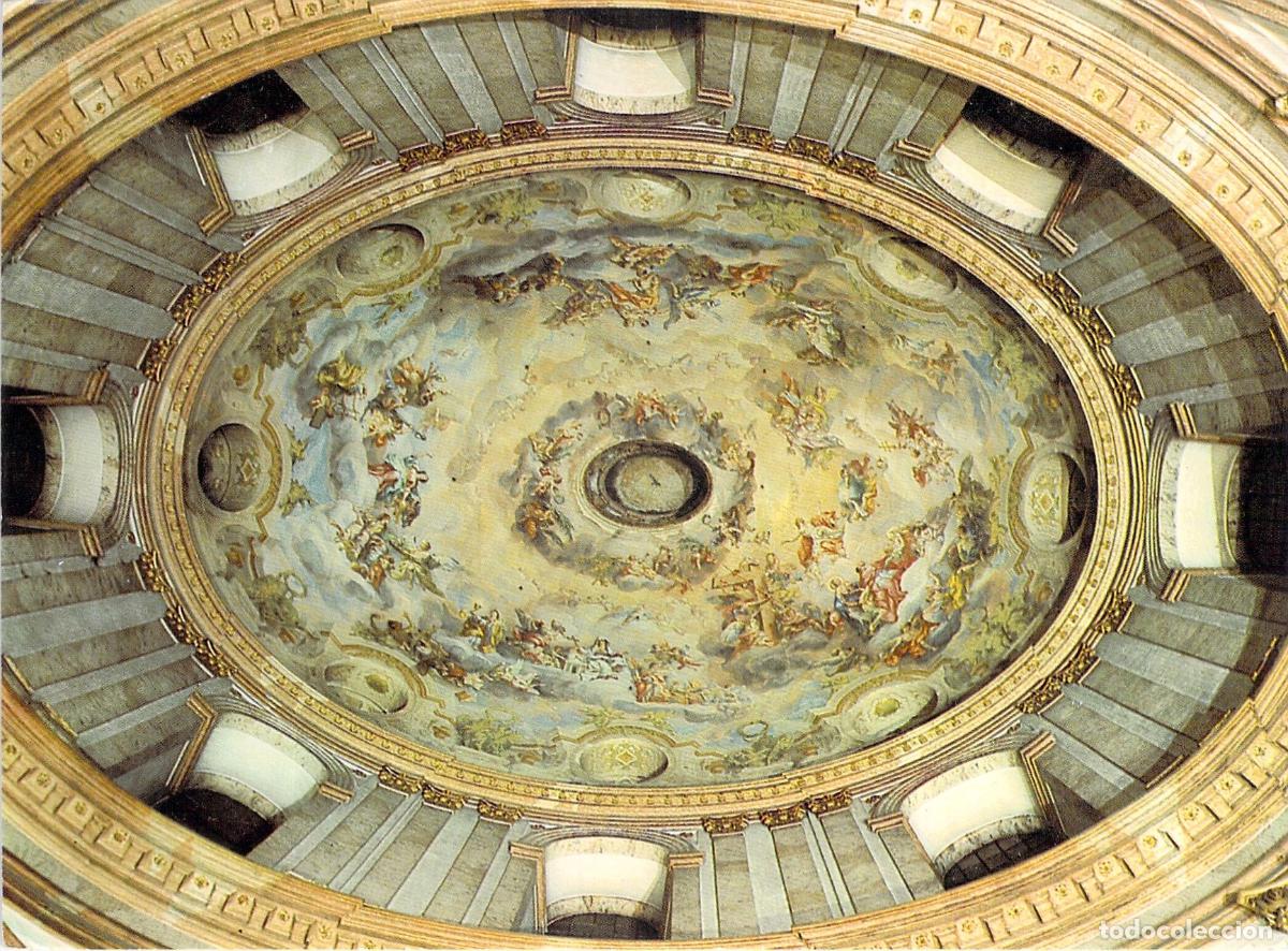 Postcards: Postal de la C&uacute;pula de Karlskirche en Viena, Fresco de Rottmayr