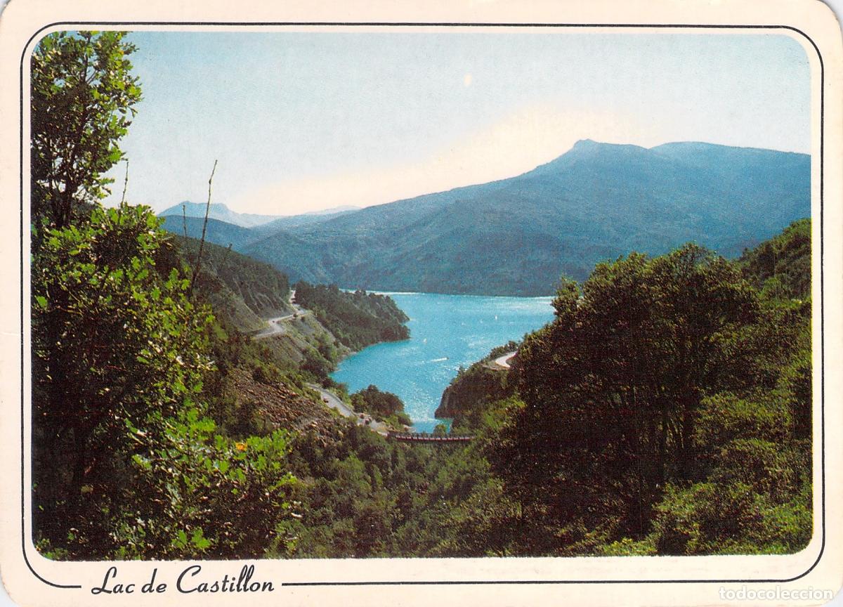 Postales: Postal del Lago de Castillon en Francia