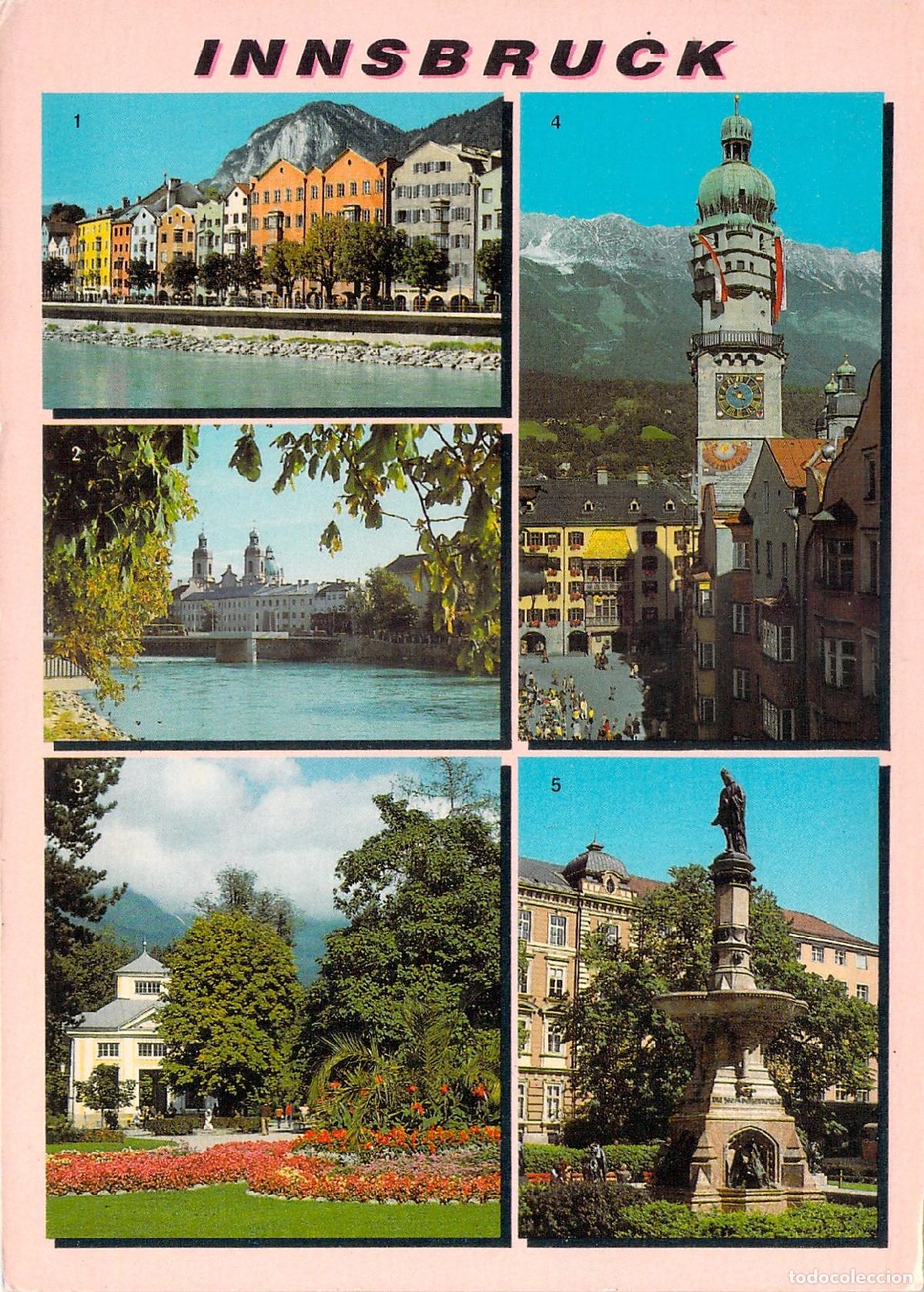 Postales: Postal Multivista de Innsbruck Austria con Monumentos