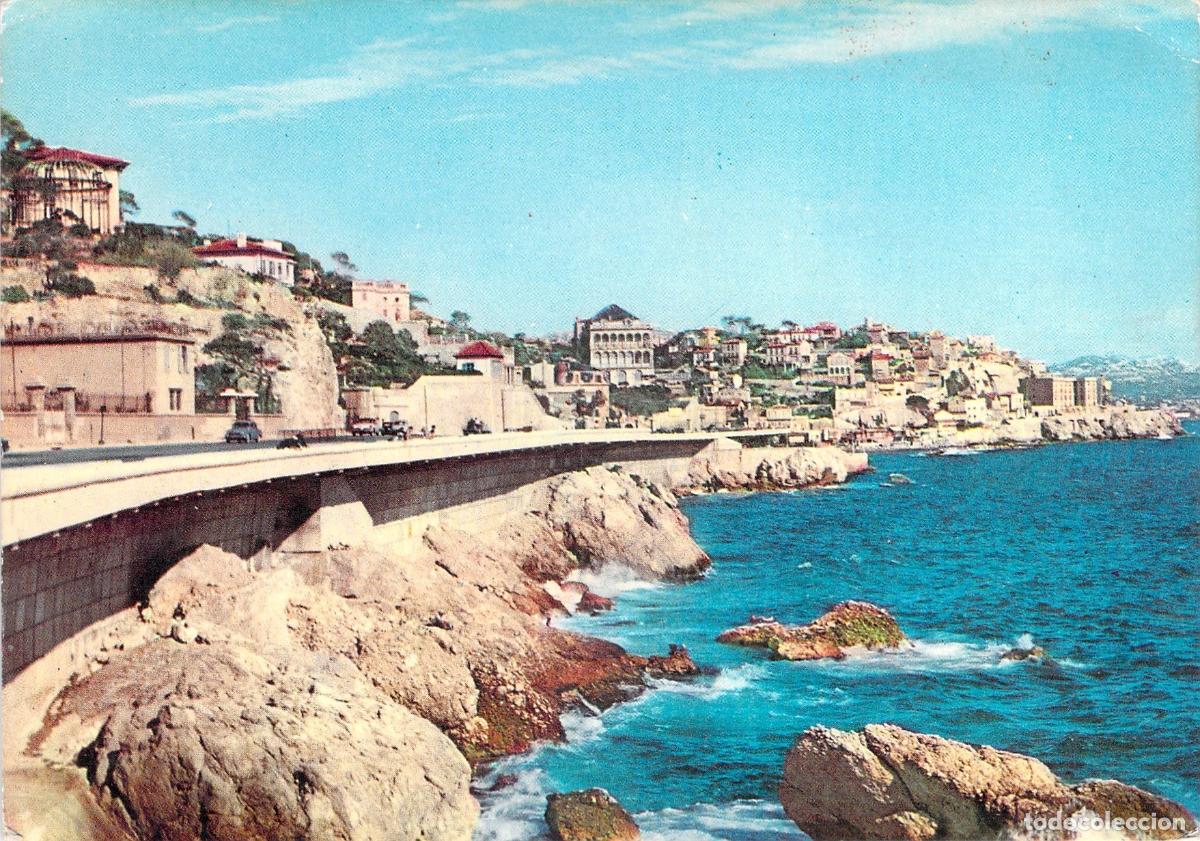 Postcards: Postal de la Promenade de la Corniche en Marsella, Francia