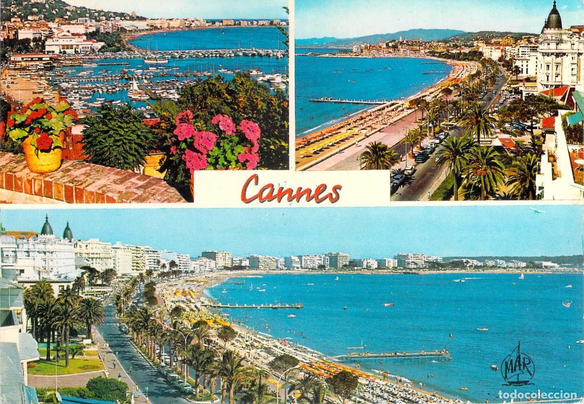 Postcards: Postal Multivista de Cannes - La Croisette, Costa Azul de Francia