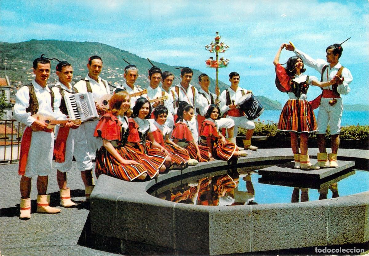 Postcards: Postal Baile T&iacute;pico Bailinho da Madeira Funchal Portugal