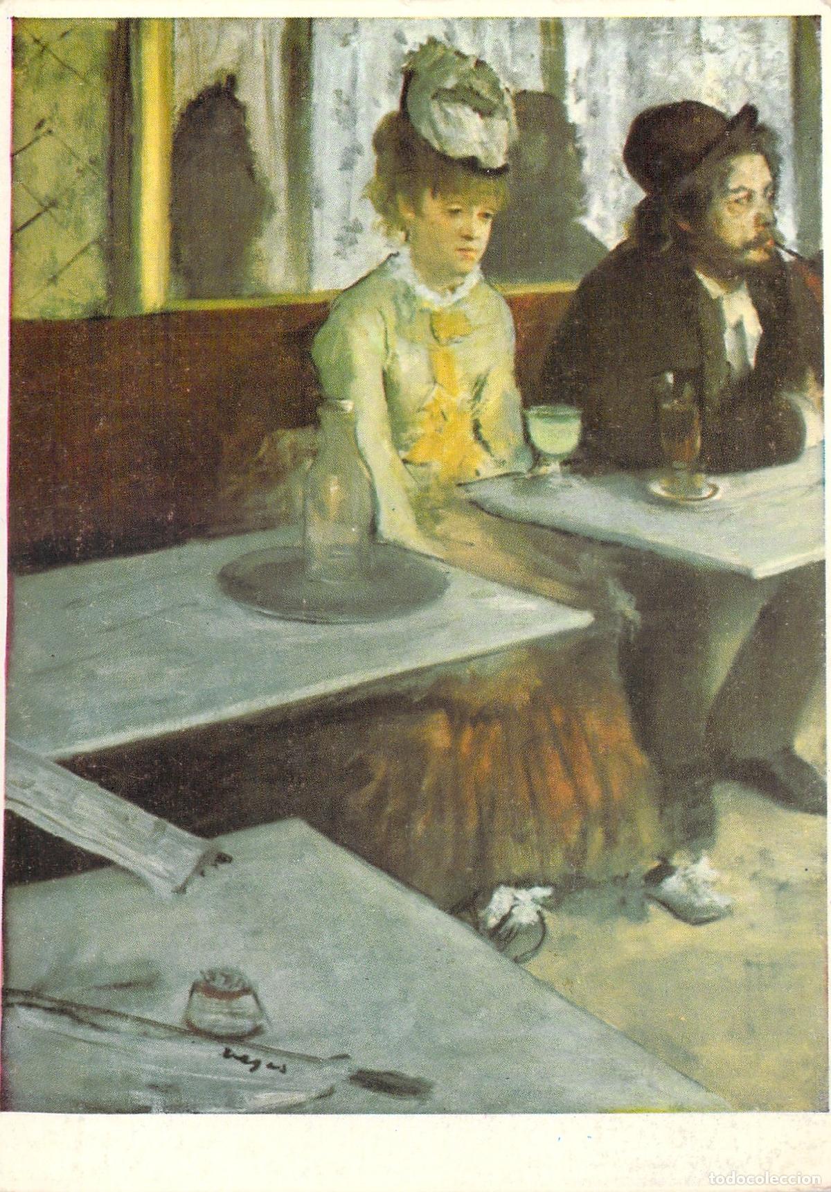 Postcards: Postal Art&iacute;stica Edgar Degas - L'Absinthe - Museo de Orsay