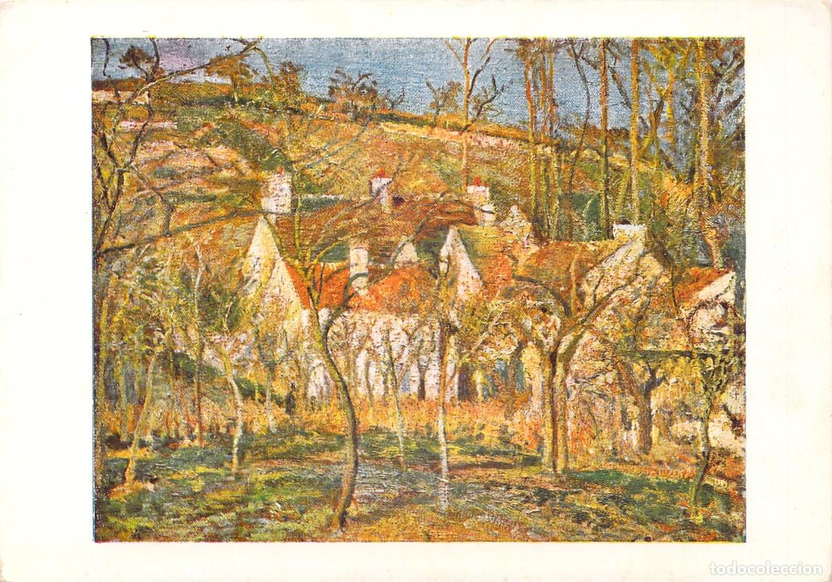 Postales: Postal de Arte Los Techos Rojos de Camille Pissarro