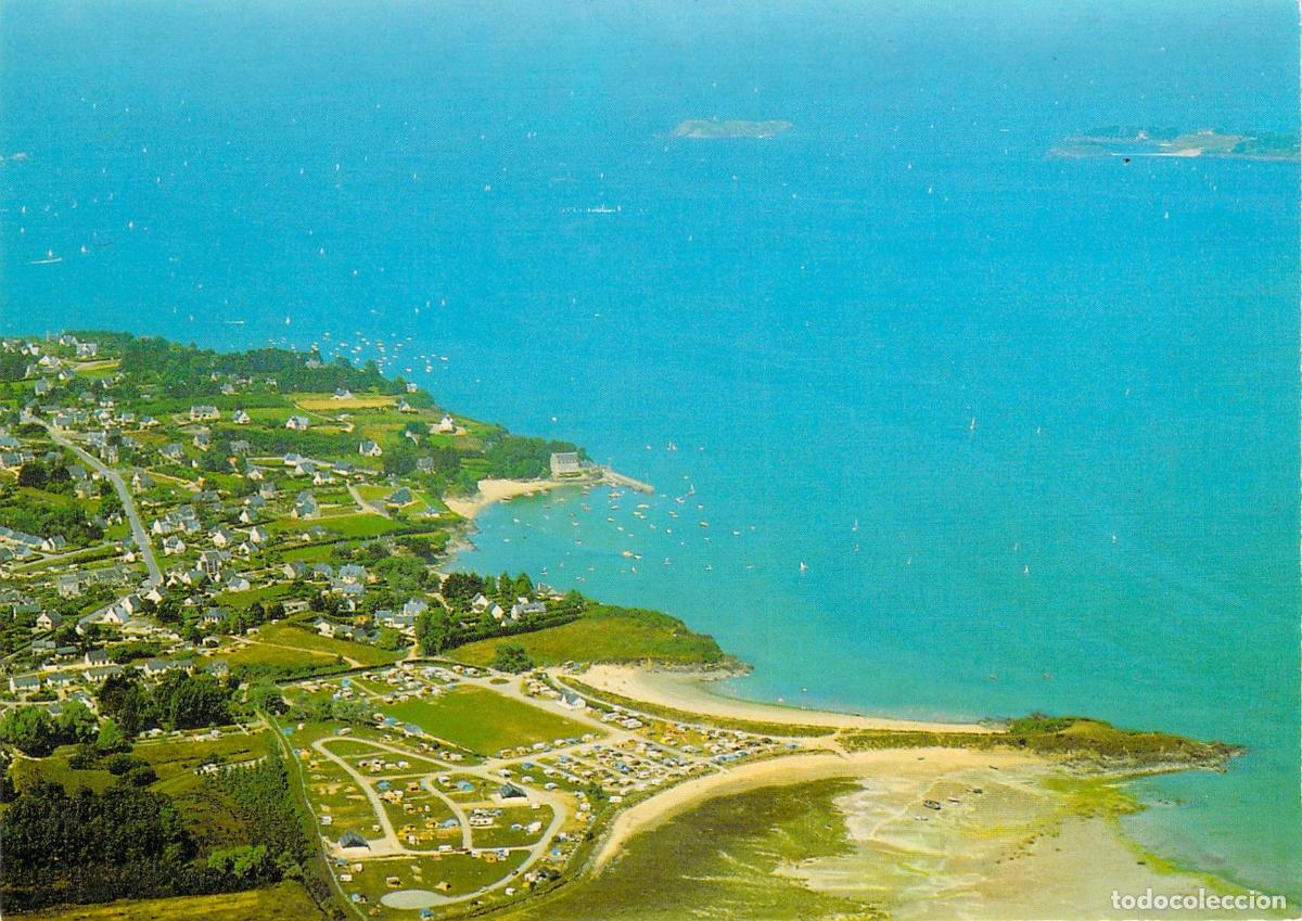 Postales: Postal de Vista A&eacute;rea de Saint-Jacut-de-la-Mer, Breta&ntilde;a, Francia