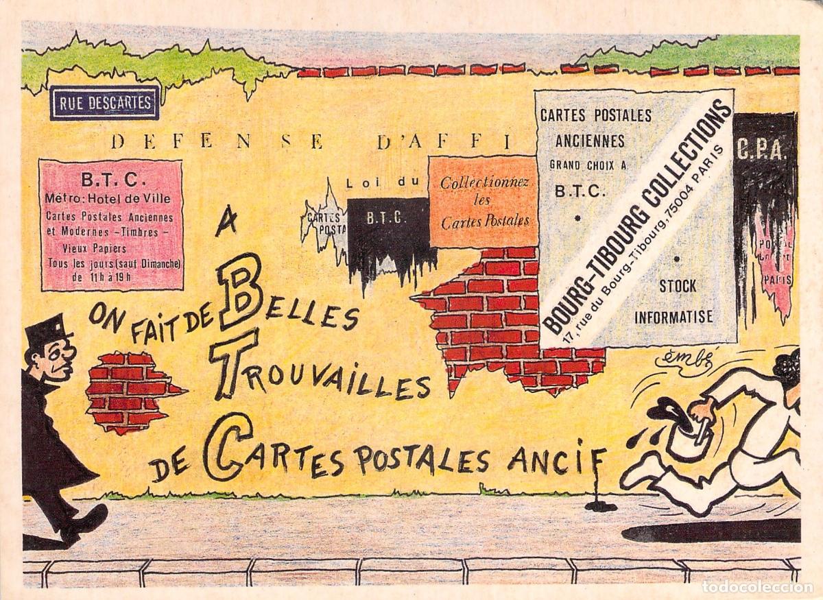 Postales: Postal Publicitaria Bourg-Tibourg Collections Par&iacute;s de Humor