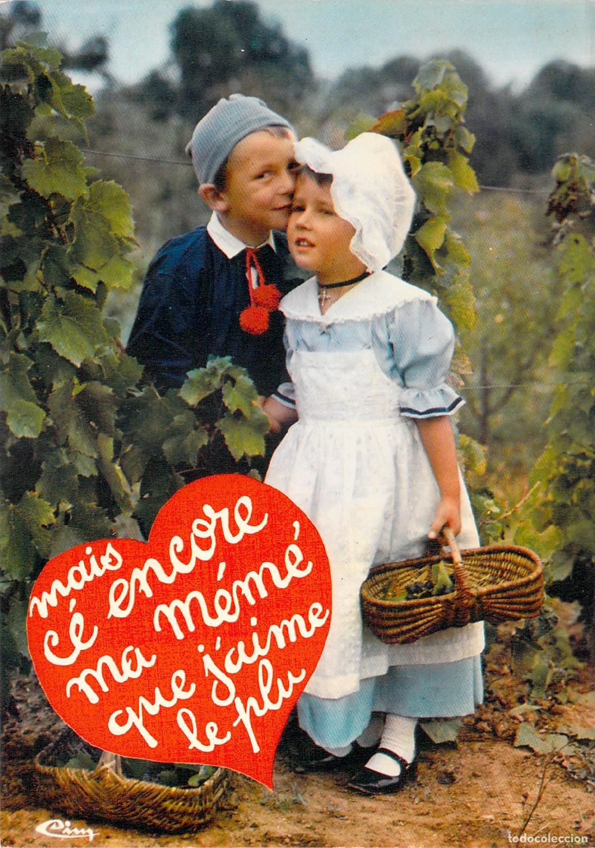 Postales: Postal Francesa de Ni&ntilde;os en Vi&ntilde;edo Vins et Gastronomie