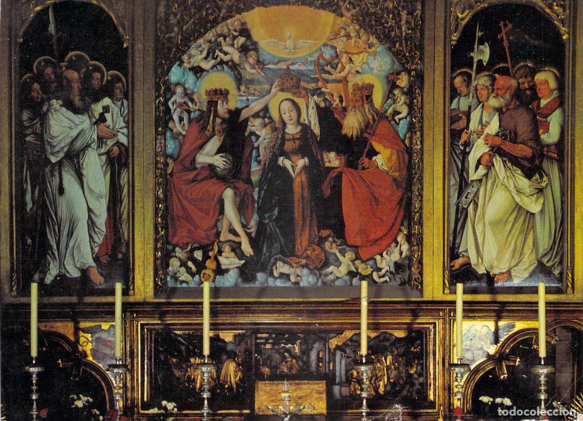 Postales: Postal del Altar Mayor y Coronaci&oacute;n de Mar&iacute;a, Catedral de Freiburg