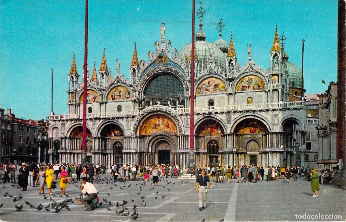 Postales: Postal Bas&iacute;lica de San Marcos Venecia Plaza de San Marcos Italia