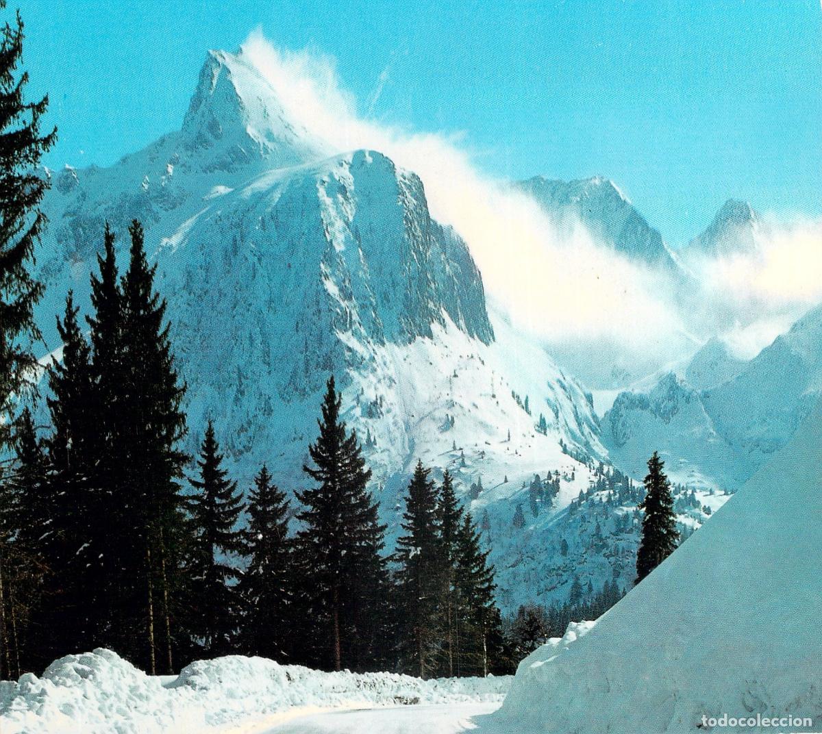 Postales: Postal de Paisaje Invernal y Carretera en los Alpes