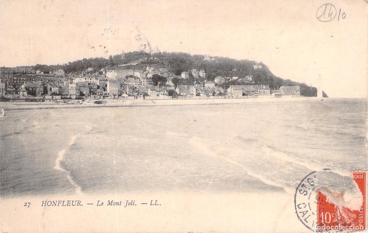 Postcards: Postal de Honfleur, Le Mont Joli, Francia - Vista de la Costa de Normand&iacute;a