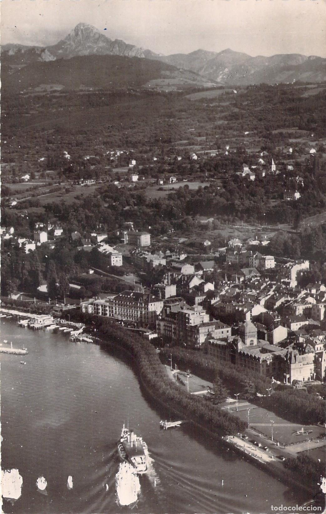 Postales: Postal de Evian-les-Bains Vista A&eacute;rea del Lago Lem&aacute;n y Dent d'Oche Francia