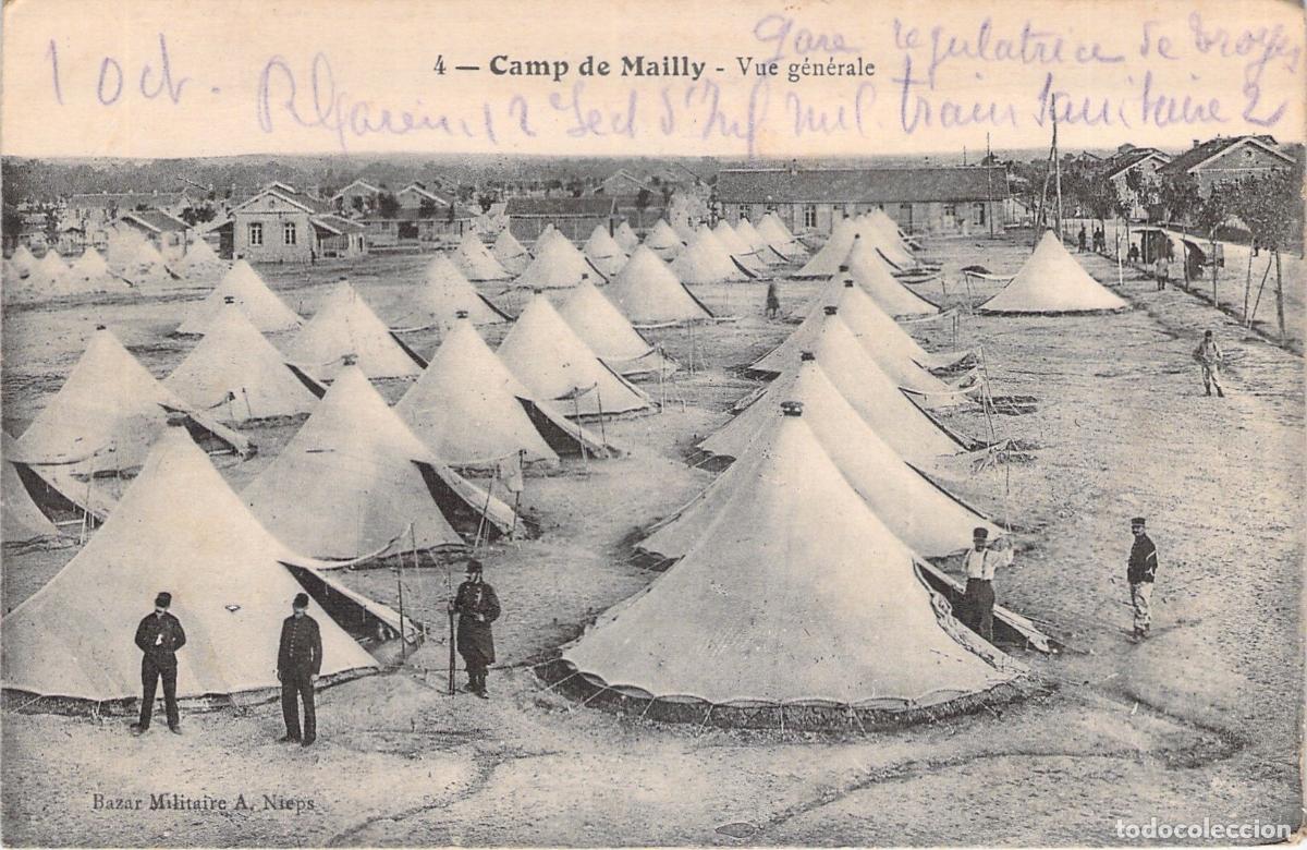 Postales: Postal Hist&oacute;rica del Camp de Mailly Vista General de las Tiendas