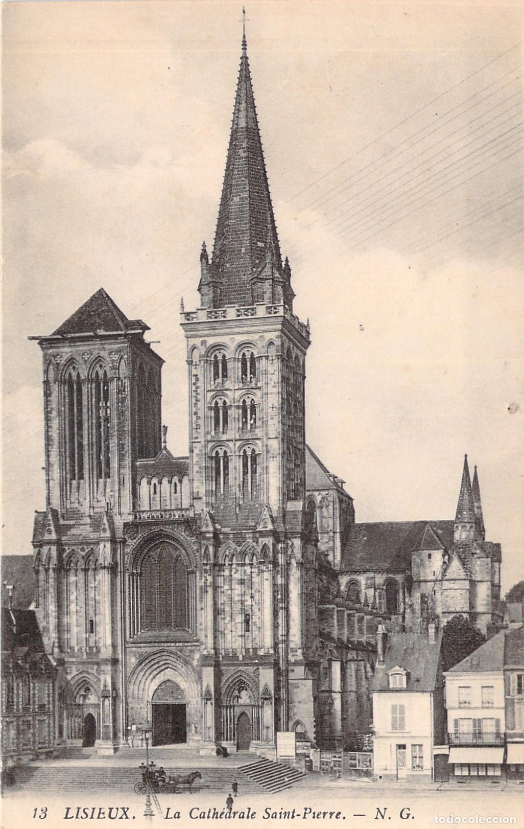 Postales: Postal de la Catedral Saint-Pierre en Lisieux, Francia