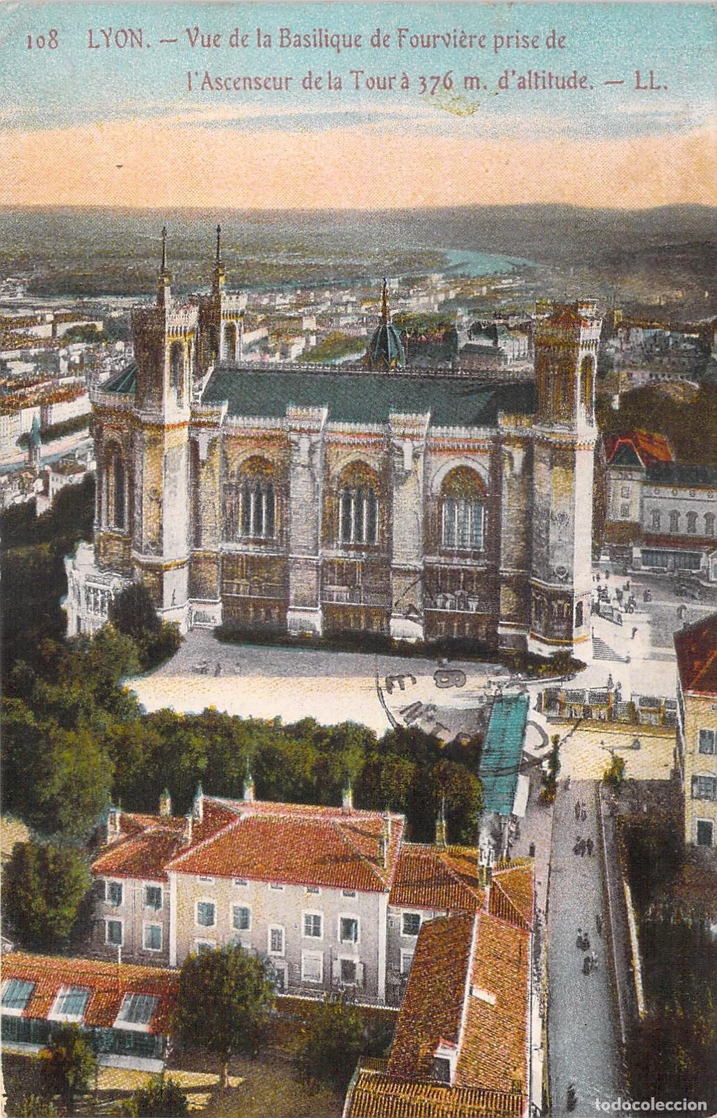Postales: Postal de la Bas&iacute;lica de Fourvi&egrave;re en Lyon, Francia
