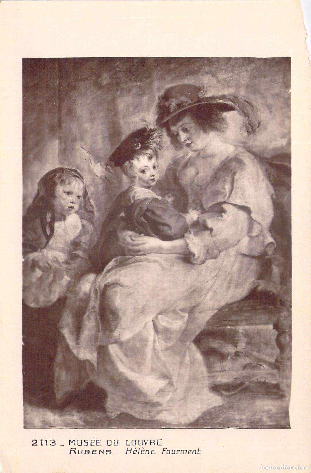 Postales: Postal de Arte H&eacute;l&egrave;ne Fourment y sus Hijos de Rubens, Museo del Louvre