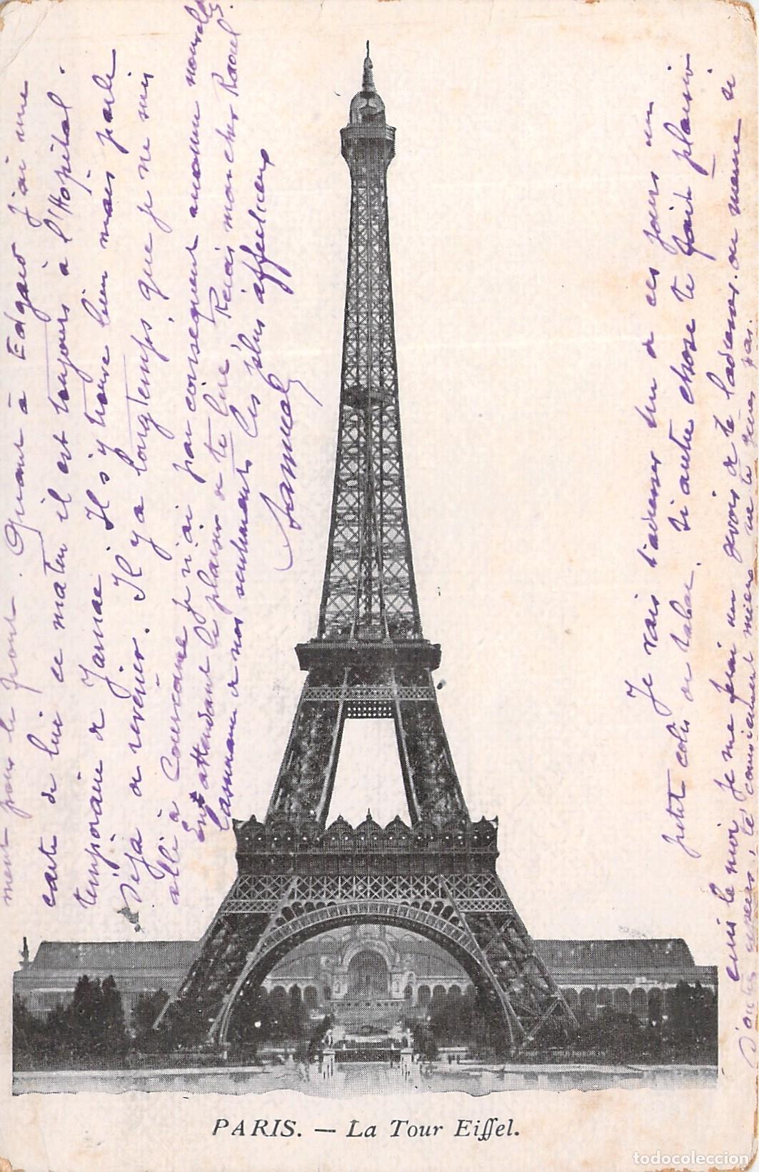 Postales: Postal de Par&iacute;s con la Emblem&aacute;tica Torre Eiffel