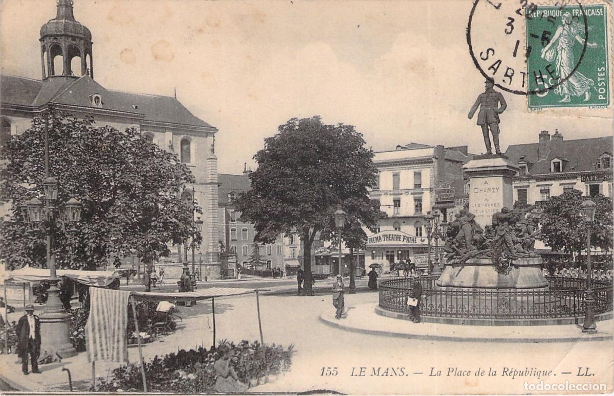 Postales: Postal de la Place de la R&eacute;publique en Le Mans, Francia