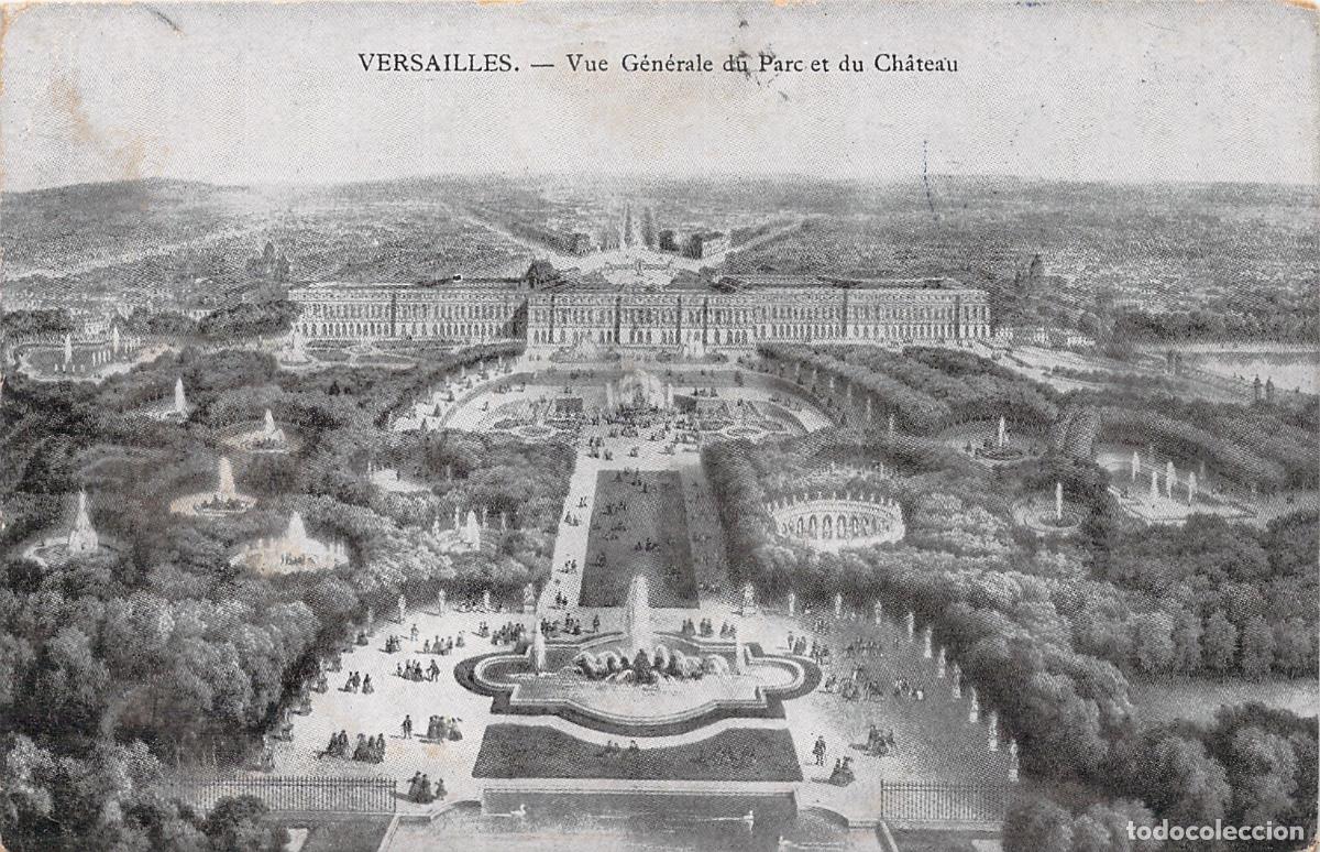 Postales: Postal de Versailles, Vista General del Parque y del Palacio