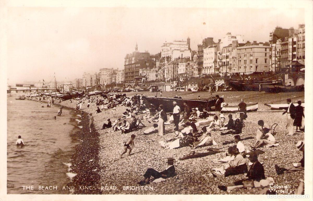 Postales: Postal de la Playa y Kings Road en Brighton, Inglaterra