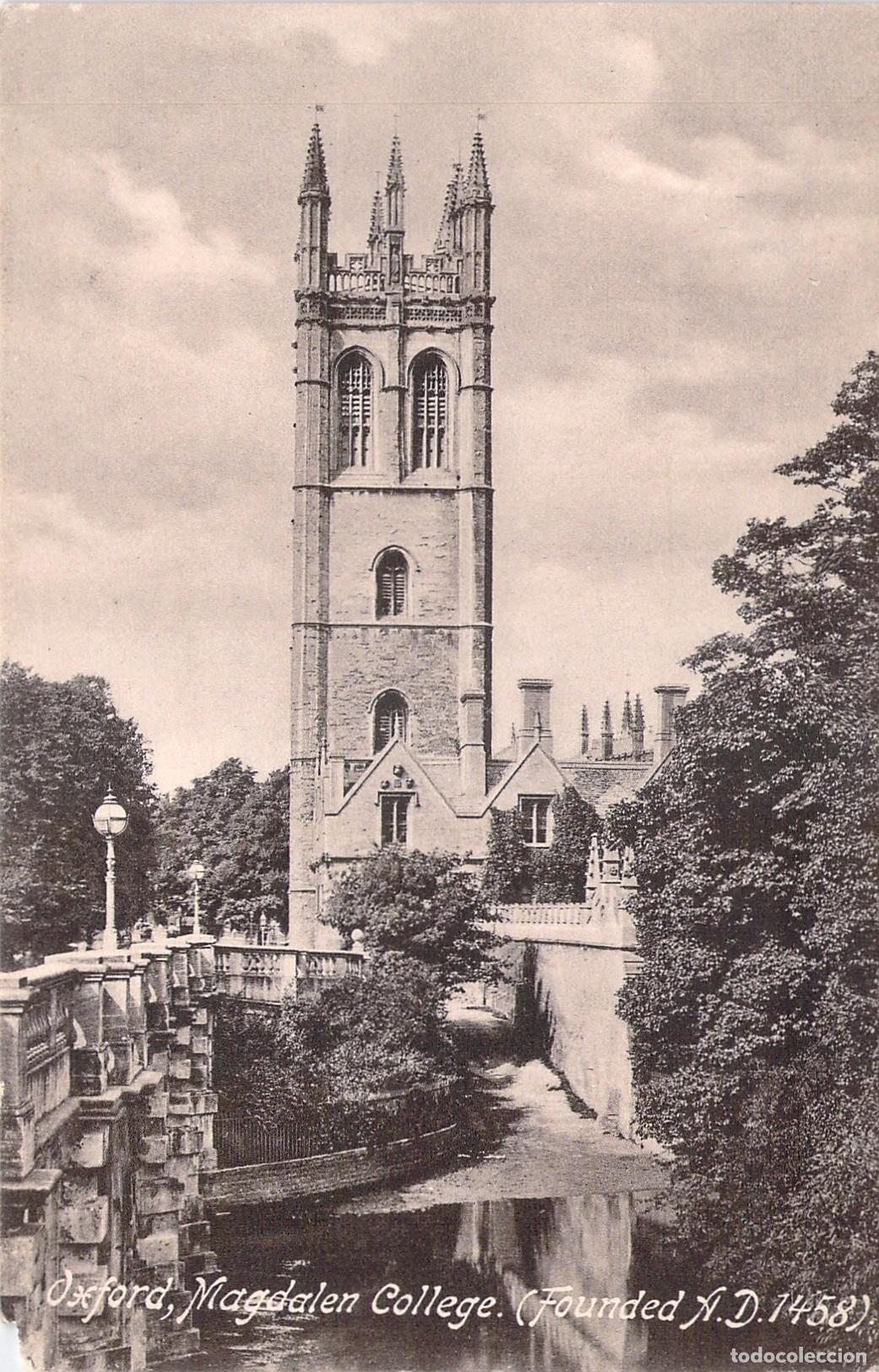 Postales: Postal de la Torre de Magdalen College en Oxford
