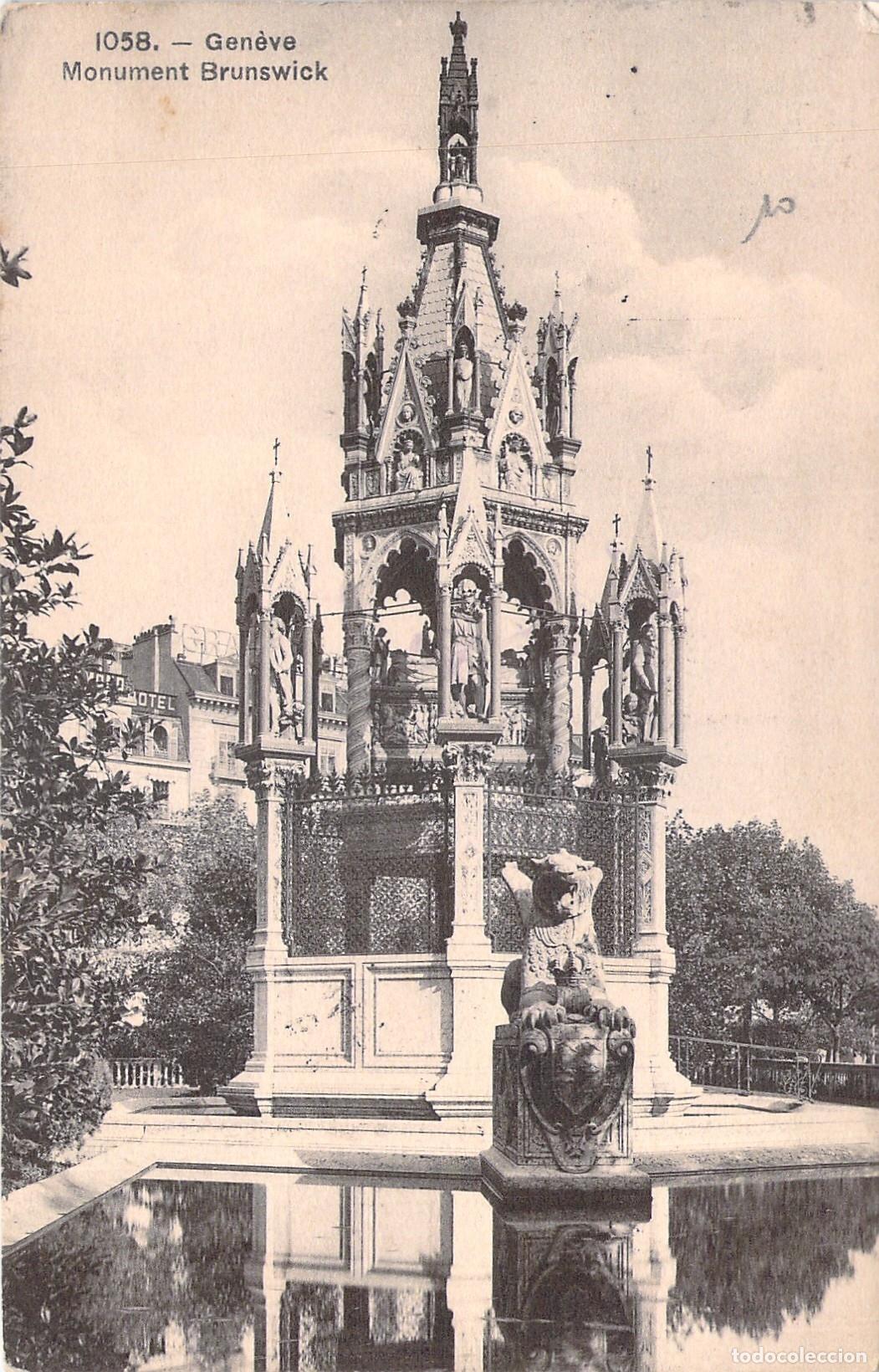 Postales: Postal del Monumento Brunswick en Ginebra, Suiza