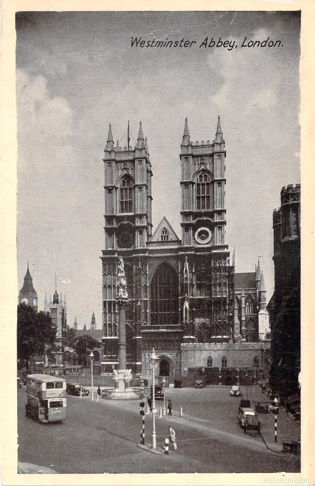 Postales: Postal de la Abad&iacute;a de Westminster en Londres Inglaterra