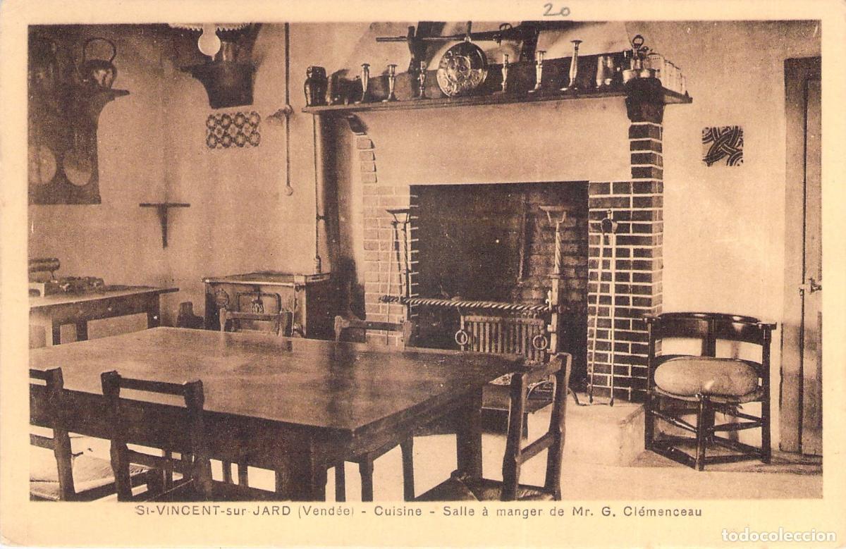 Cartoline: Postal Cocina y Comedor de Mr. G. Cl&eacute;menceau Saint-Vincent-sur-Jard Vend&eacute;e