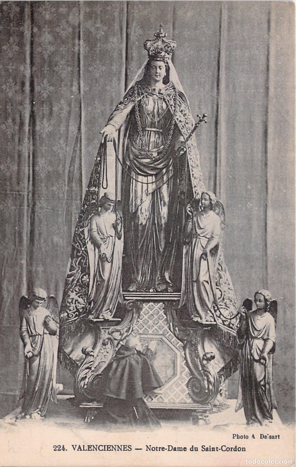 Postcards: Postal Estatua de Notre-Dame du Saint-Cordon Valenciennes