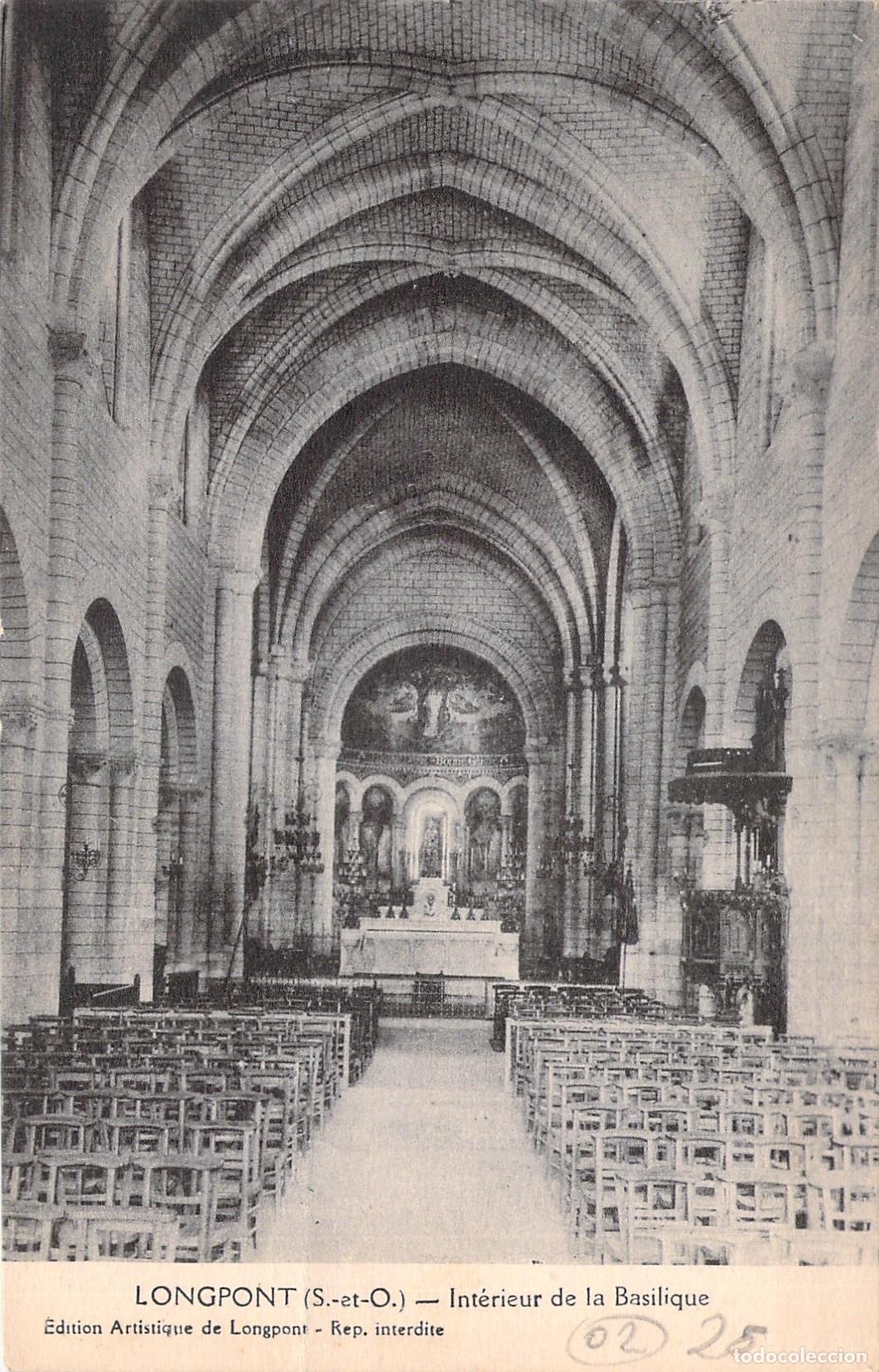 Postcards: Postal del Interior de la Bas&iacute;lica de Longpont-sur-Orge
