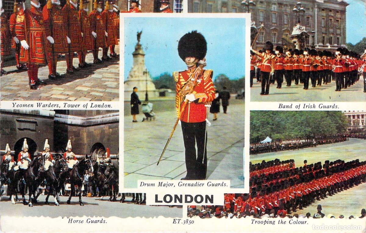 Postcards: Postal Tur&iacute;stica de Londres con Guardias Reales y Yeomen Warders