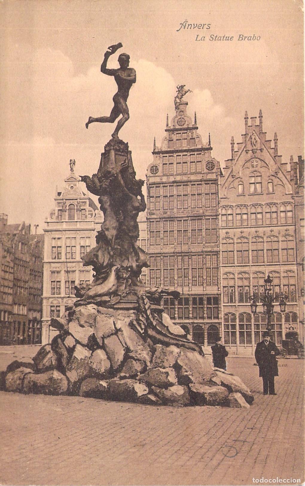 Postales: Postal de la Estatua de Brabo en Amberes, B&eacute;lgica