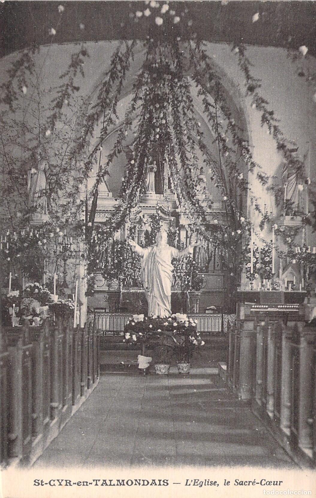 Postales: Postal Iglesia de Saint-Cyr-en-Talmondais Altar Sagrado Coraz&oacute;n