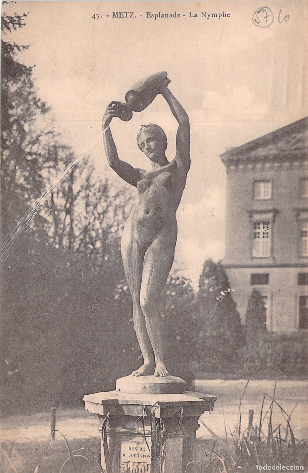 Postcards: Postal de la Estatua de la Ninfa en la Explanada de Metz Francia
