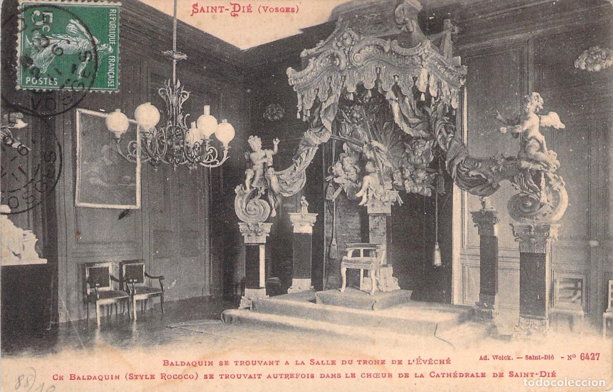 Postcards: Postal de Saint-Di&eacute; Baldaquino Rococ&oacute; en la Sala del Trono